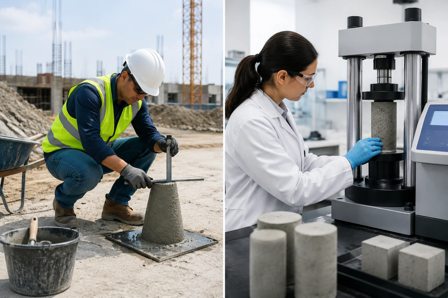Field testing and laboratory testing side by side